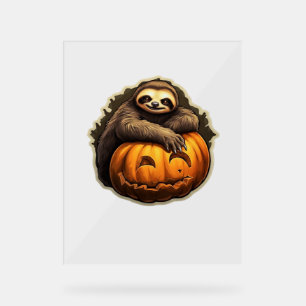 Sloth themed halloween Classic T-Shirt Acrylic Sign
