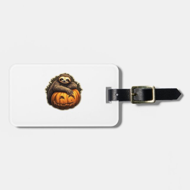 Sloth themed halloween Classic T-Shirt Luggage Tag (Front Horizontal)