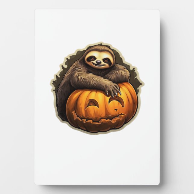 Sloth themed halloween Classic T-Shirt Plaque (Front)
