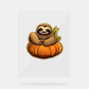 Sloth themed halloween Oversized T-Shirt_1 Acrylic Sign