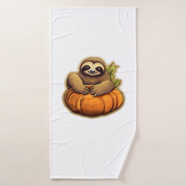 Sloth themed halloween Oversized T-Shirt_1 Bath Towel (Bath Towel)