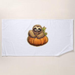 Sloth themed halloween Oversized T-Shirt_1 Beach Towel