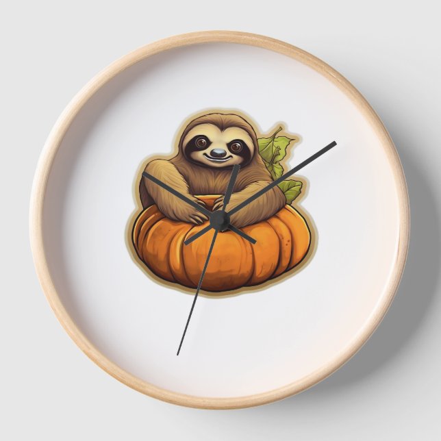 Sloth themed halloween Oversized T-Shirt_1 Clock (Front)