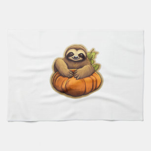 Sloth themed halloween Oversized T-Shirt_1 Kitchen Towel