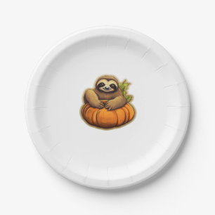 Sloth themed halloween Oversized T-Shirt_1 Paper Plate