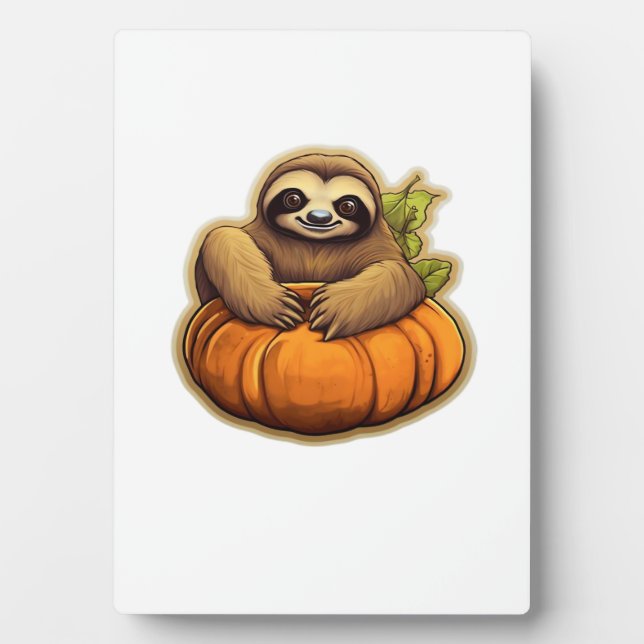 Sloth themed halloween Oversized T-Shirt_1 Plaque (Front)