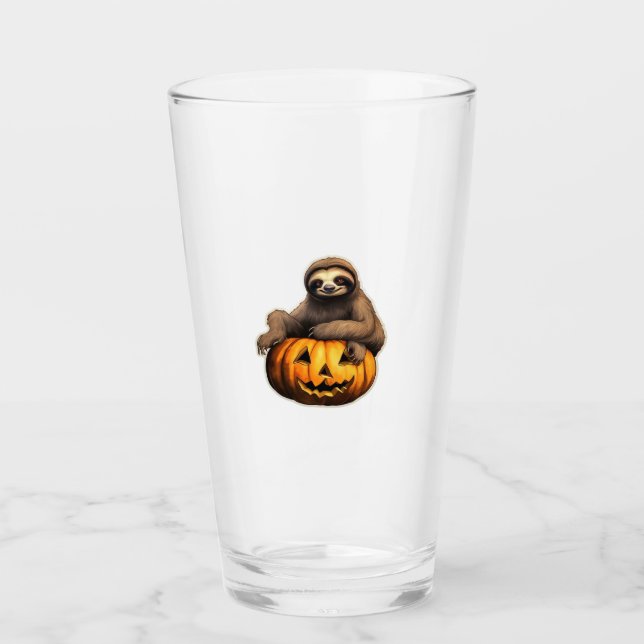 Sloth themed halloween Oversized T-Shirt Glass (Front)