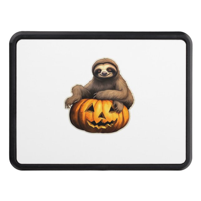 Sloth themed halloween Oversized T-Shirt Trailer Hitch Cover (Front)