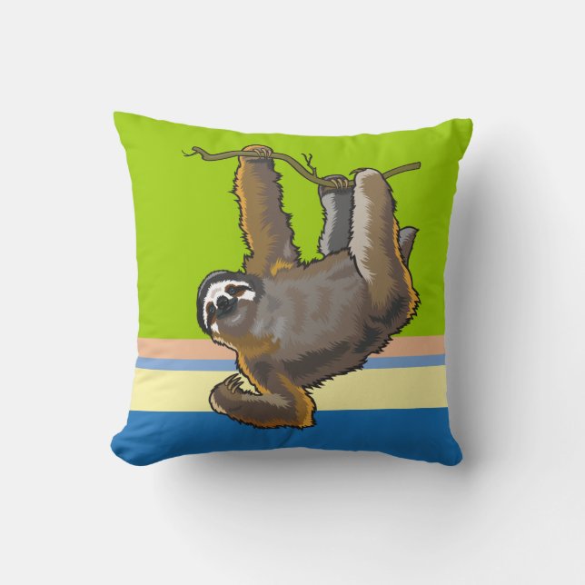 sloth throw pillow (Front)