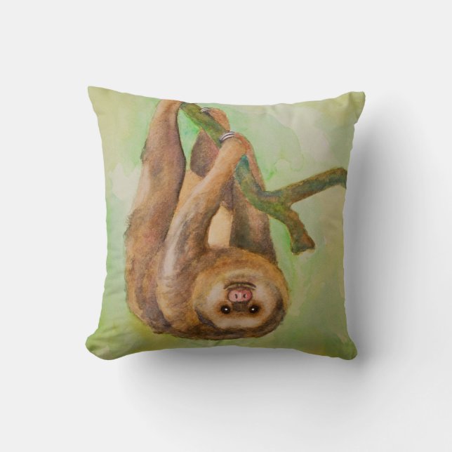 Sloth Throw Pillow (Front)