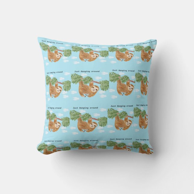 Sloth  throw pillow (Front)