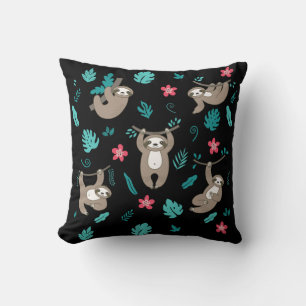 Sloth Throw Pillow, Funny Gift For Sloth Lovers, Pillow