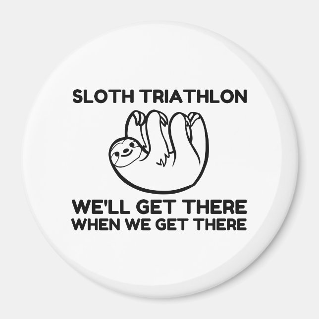 SLOTH TRIATHLON MAGNET (Front)