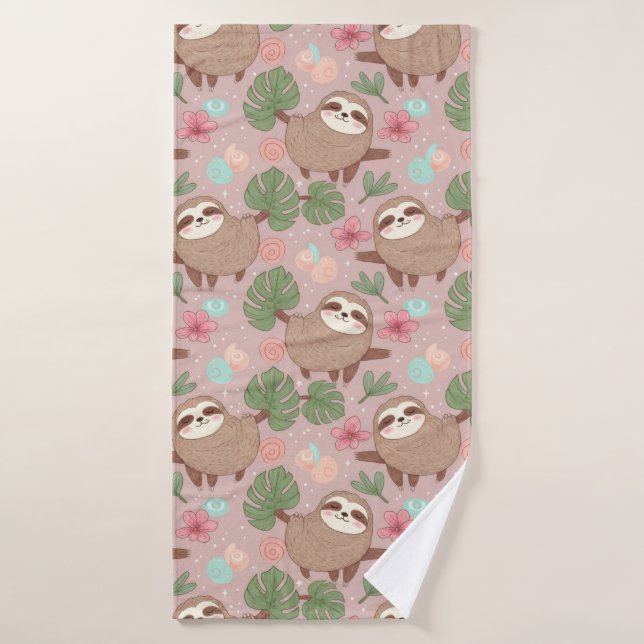 Sloth Tropical Dream Bath Towel (Bath Towel)
