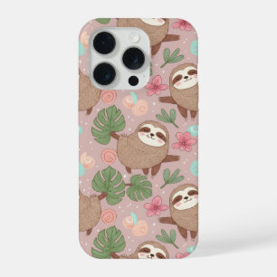 Sloth Tropical Dream iPhone 15 Pro Case