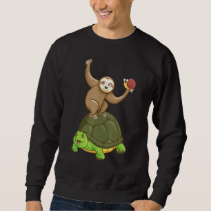Sloth Turtle Snail Lazy Sloths Animal Graphic Sweatshirt