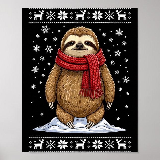 Sloth Ugly Christmas  Poster (Front)