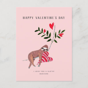 Sloth Valentine's Day Greeting card