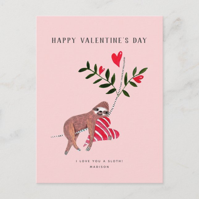 Sloth | Valentine's Day | Greeting card (Front)
