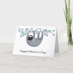 Sloth Valentine's Day Holiday Card