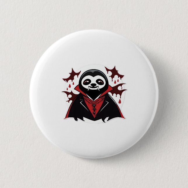 Sloth vampire Classic T-Shirt_1 2 Inch Round Button (Front)