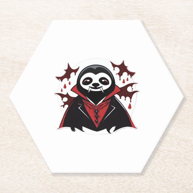 Sloth vampire Classic T-Shirt_1 Paper Coaster (Front)