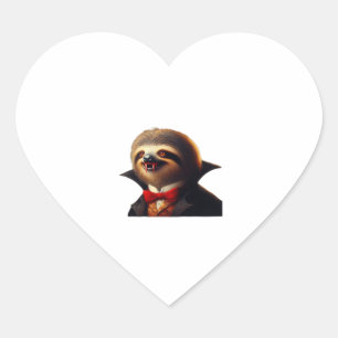 Sloth Vampire Classic T-Shirt Heart Sticker