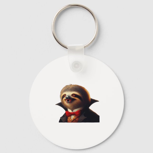 Sloth Vampire Classic T-Shirt Keychain (Front)