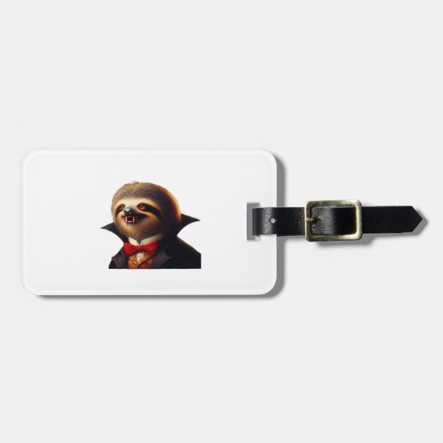 Sloth Vampire Classic T-Shirt Luggage Tag (Front Horizontal)