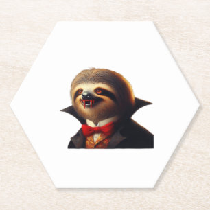 Sloth Vampire Classic T-Shirt Paper Coaster