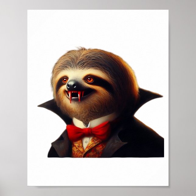 Sloth Vampire Classic T-Shirt Poster (Front)