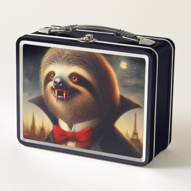 Sloth Vampire Metal Lunch Box (Front)