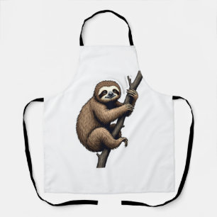 Sloth Vintage Engraving Graphic Tee (2) Apron