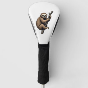 Sloth Vintage Engraving Graphic Tee (2) Golf Head Cover