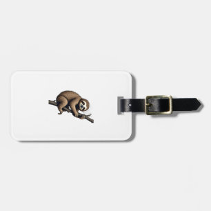 Sloth Vintage Engraving Graphic Tee (2) Luggage Tag