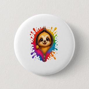 Sloth Watercolor 2 Inch Round Button