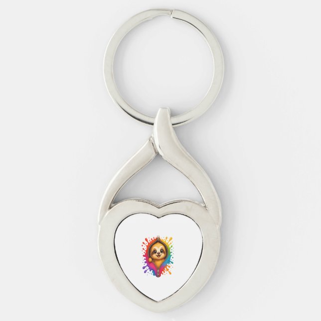 Sloth Watercolor Keychain (Front)