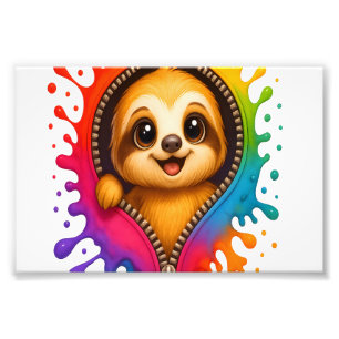 Sloth Watercolor Photo Print