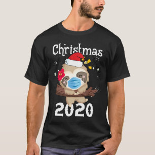Sloth Wearing Face Mask Christmas 2020 Cute Sloth  T-Shirt