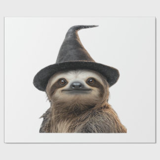 Sloth Wearing Halloween Witch Hat Classic T-Shirt Wrapping Paper