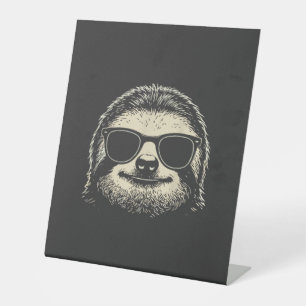 Sloth Wearing Sunglasses Graphic Sloth Shirt Men W Pedestal Sign