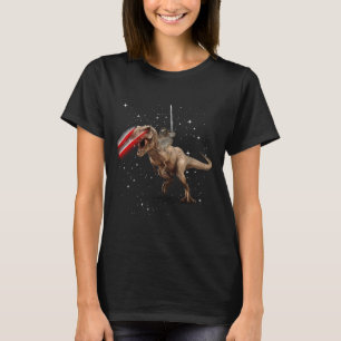 Sloth With A Claymore Riding A Rex With Laser Eyes T-Shirt