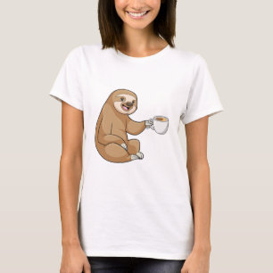 Sloth with Cup of Coffee T-Shirt