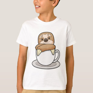 Sloth with Cup of Coffee T-Shirt