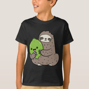 Sloth With Lime Fruit Cute Lime And Sloth T-Shirt