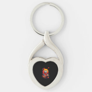 Sloth with skateboard on halloween night Classic T Keychain