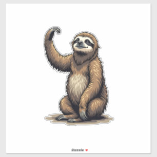 Sloth Woodcut Vintage Wildlife Tee 2