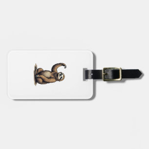 Sloth Woodcut Vintage Wildlife Tee 2 Luggage Tag