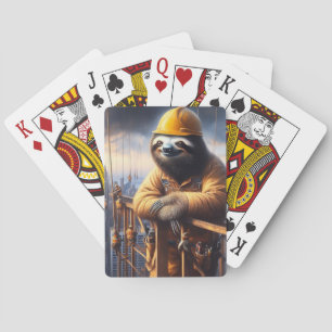 Sloth Working the High Steel Playing Cards