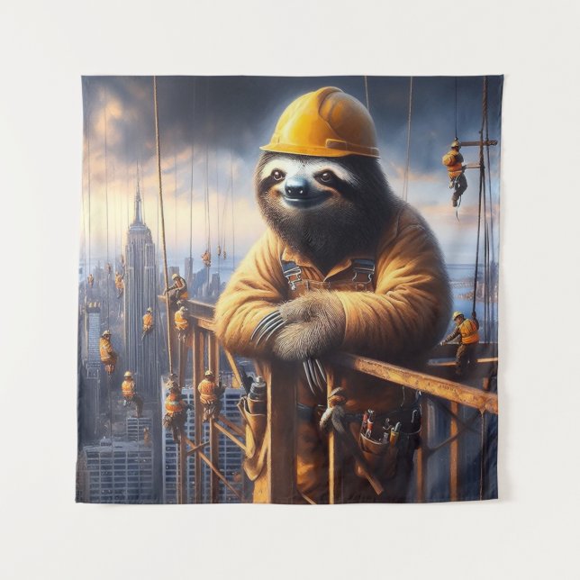 Sloth Working the High Steel Tapestry (Front)